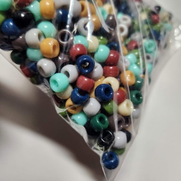 New 1000 Earth-Tone Pony Kandi Beads Craft Supplies Hair Jewelry Beads Bracelet - Picture 7 of 10